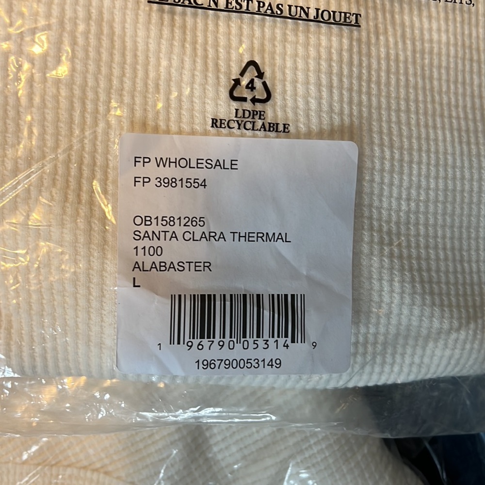28. Free People Santa Clara Thermal in Alabaster - Picture 7 of 9